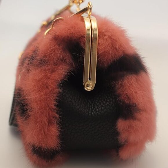 Neiman Marcus Elegant Red Leopard Print Handbag - Picture 7 of 7